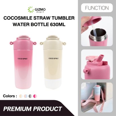 COCOSMILE แก้วเก็บความเย็น Straw Tumbler with Rope SUS316 ขนาด 630ml