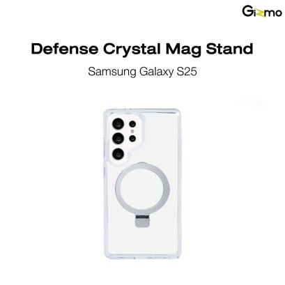 Gizmo เคส Defense Crystal Magsafe Stand Samsung Galaxy s25 Ultra series เคสใส กันกระแทก มีขาตั้ง เคสชาร์จได้