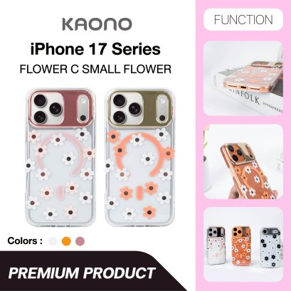 KAONO เคสใสลายดอกไม้ Magnetic Flower Series C Small Flower iPhone 17