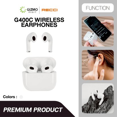 Recci หูฟังไร้สาย Wireless Earphones รุ่น G400C White