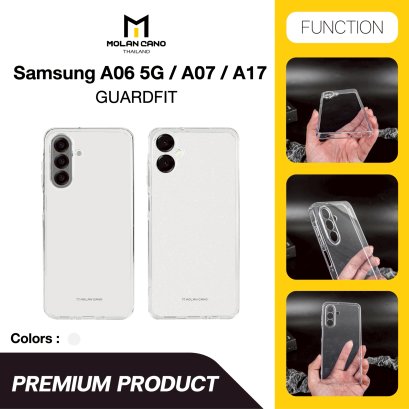 MOLAN CANO Gliter Jelly Case Clear รุ่น Samsung Galaxy A07/A17/A06 5G เคสใส แบบนิ่ม กลิตเตอร์ กากเพชร