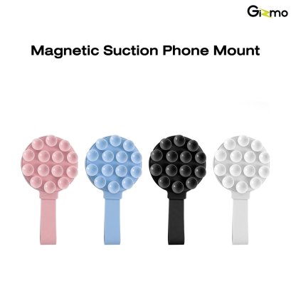 Gizmo Magnetic Suction Phone Mount แผ่นดูดติดกระจกวางโทรศัพท์พร้อมสายคล้องมือซิลิโคน