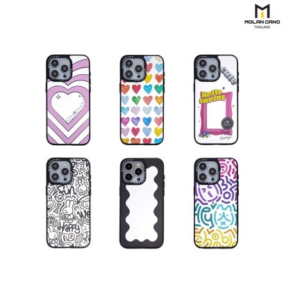 MOLAN CANO Collection Mirror เคสไอโฟนรุ่น ip15/15pro/15pro max เคส กระจก สกรีนลาย กันกระแทก