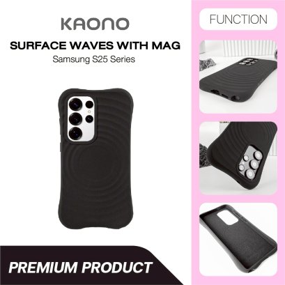 Kaono Surface Waves With Magsafe Samsung S25 Ultra เคสกันกระแทก ซิลิโคนชาร์จได้