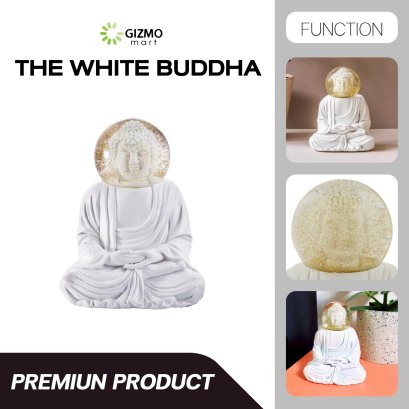 The Buddha Snowglobe White พระพุทธรูปสีขาว ขนาด 15 ซม.