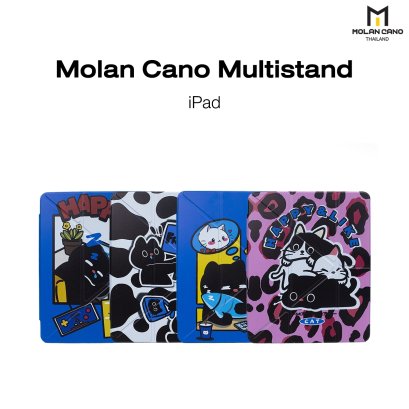 Molan Cano เคสไอแพด iPad Multi stand หลังใส ฝาพับ สกีนลาย มีช่องเก็บปากกา