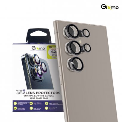 Gizmo ฟิล์มเลนส์ 3D for Samsung S24 รุ่น Aluminum ring  s24, s24 plus ,s24 ultra Protector ปกป้องมากถึง3เท่า
