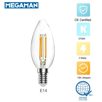 หลอด LED Vintage Filament ฺ Bulb 4W E14 Warm white 2700K (ทรงดอกบัว)