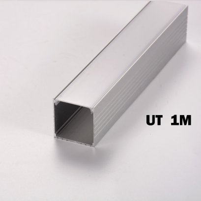 รางไฟเส้น อลูมิเนียมแบบติดลอย UX ฝาครอบขาวขุ่น 1M