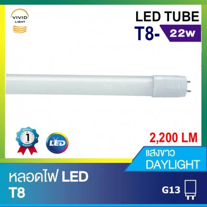 หลอด LED T8 22W 2200lm Daylight