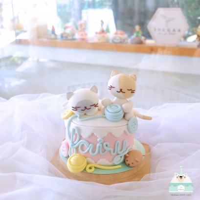 เค้กวันเกิด เค้กแมว 3มิติ Cat 3d Cake