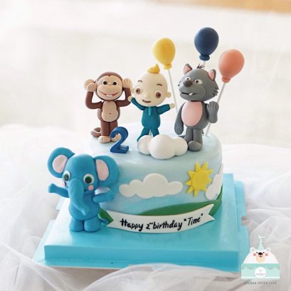เค้กสวนสัตว์ เค้กการ์ตูน เค้กวันเกิดเด็ก