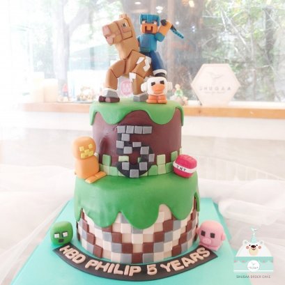เค้กมายคราฟ - Minecraft Cake