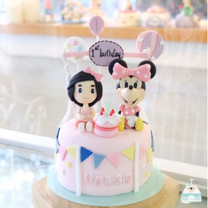 เค้กการ์ตูนดิสนี่ย์ เค้กวันเกิด เด็กผู้หญิง Disney cake