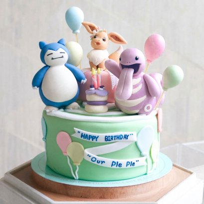 เค้กโปเกม่อน  Pokemon Cake เค้กการ์ตูน เค้กวันเกิด