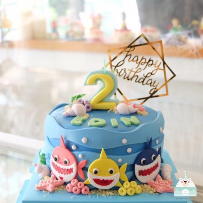 เค้กเบบี้ชาร์ค - Baby Shark Cake