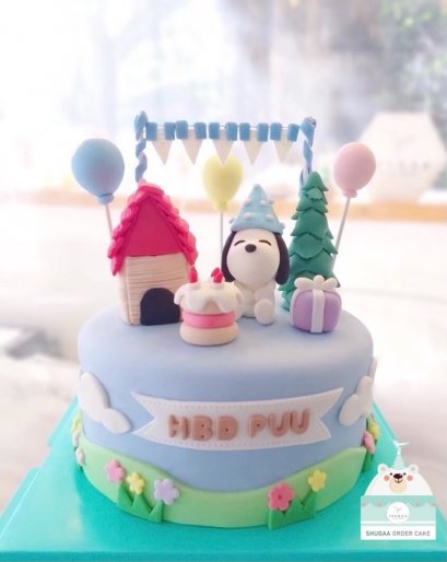 เค้กสนูปปี้ เค้กการ์ตูน - Snoopy Cake