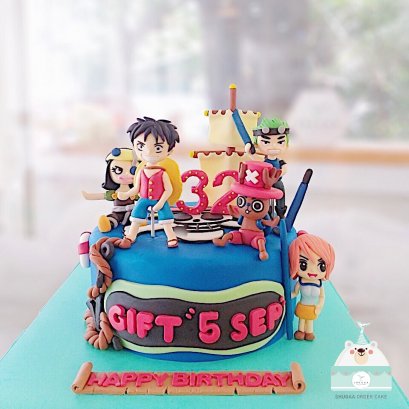เค้กวันพีช เค้กการ์ตูน -One piece cake