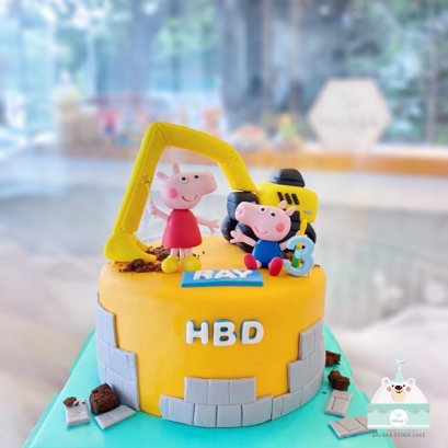 เค้กเป๊ปป้าพิก เค้กการ์ตูน - Peppa Pig Cake
