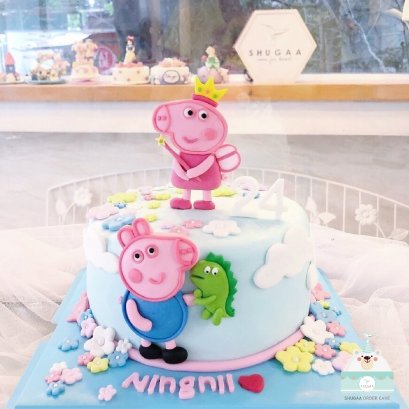 เค้กเป๊ปป้าพิก เค้กการ์ตูน - Peppa Pig Cake
