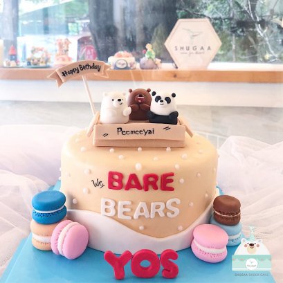 เค้กหมีสามตัว เค้กการ์ตูน - We Bare Bears Cake