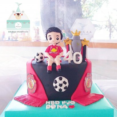 เค้กฟุตบอล เค้กแมนยู - Football Cake เค้กวันเกิดแฟน เค้กด่วน