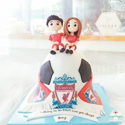 เค้กลิเวอร์พูล เค้กนักฟุตบอล - Liverpool Cake