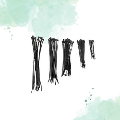 Cable tie เคเบิ้ลไทร์รัดสายไฟ สีดำ/สีขาว มีหลายขนาด 1 ถุง แบรนด์ NANO