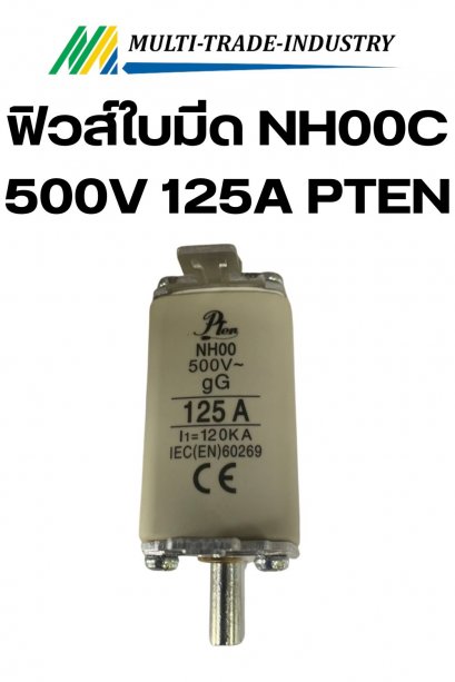 ฟิวส์ใบมีด NH00C 500V 125A PTEN