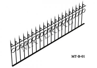 Model MT-B-01 : รั้วศรเหล็กแหลม