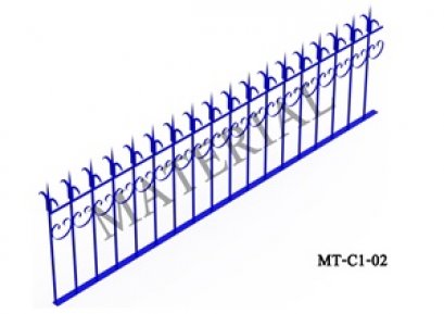 Model MT-C1-02 : รั้วศรเหล็กแหลม