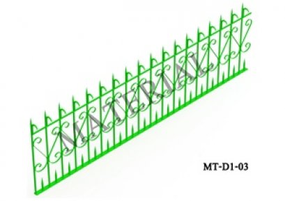 Model MT-D1-03 : รั้วศรเหล็กแหลมสำเร็จรูป