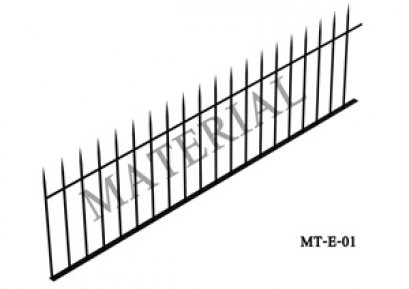 Model MT-E-01 : รั้วศรเหล็กแหลมสำเร็จรูป