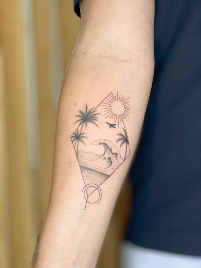 Sea Sun Sand Tattoo