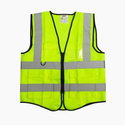 YAMADA รุ่น GR-6666PK เสื้อจราจรมีกระเป๋า สีเขียวแถบสีเงิน SPTCFBBGR6666PK