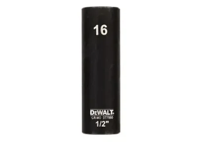DEWALT รุ่น DT7550-QZ ลูกบ๊อกซ์ 6 เหลี่ยมแบบยาว แกน 1/2 นิ้ว ขนาด 16 มม. ยาว 75 มม.