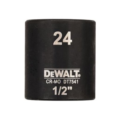 DEWALT รุ่น DT7541-QZ ลูกบ๊อกซ์ 6 เหลี่ยมแกน 1/2 นิ้ว ขนาด 24 มม. ยาว 38 มม.