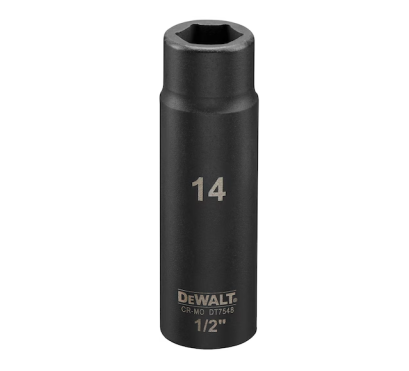 DEWALT รุ่น DT7548-QZ ลูกบ๊อกซ์ยาว สำหรับงานกระแทก ขนาด 14 มม. (แกน 1/2 นิ้ว)