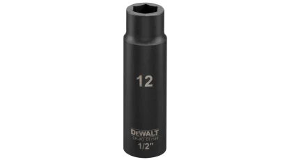 DEWALT รุ่น DT7546-QZ  ลูกบ๊อกซ์ยาว สำหรับงานกระแทก ขนาด 12 มม. (แกน 1/2 นิ้ว)