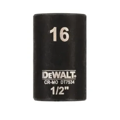 DEWALT รุ่น DT7534-QZ ลูกบ๊อกซ์ 6 เหลี่ยม แกน 1/2 นิ้ว ขนาด 16 มม.