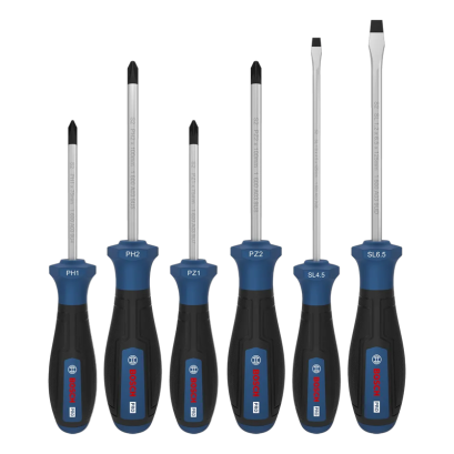 Bosch รุ่น 1600A039PD ชุด ไขควง 6 ชิ้น PH PZ SL