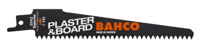 BAHCO No.  3942-150-7-SL-5P ใบเลื่อยชักตัดงานกระดานปลาสเตอร์ แผ่นไม้อัด/ชิปบอร์ด RECIP BIM 150MM F7 SL 5P ใบ 6 นิ้ว 7 ฟัน (3942-150-7-SL-5P)