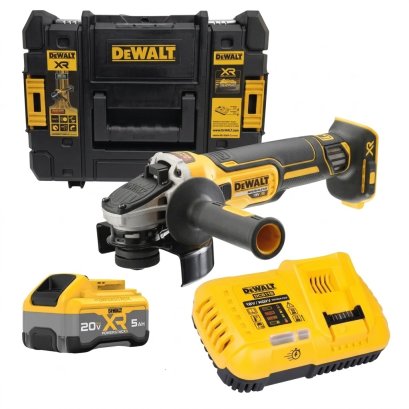 DEWALT รุ่น DCG4051WW1T-B1 ชุดเครื่องเจียรไร้สาย 4 นิ้ว 20Vมอเตอร์ไร้แปรงถ่าน พร้อมแบตเตอรี่ 8.0 Ah