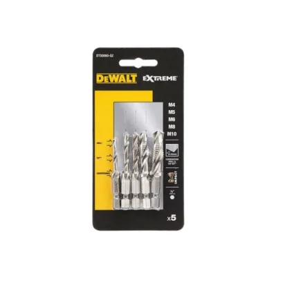 DEWALT รุ่น DT50060-QZ ดอกต๊าปสว่านกระแทก Size 1/4 (5 ชิ้น)