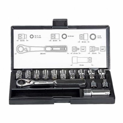 MAKITA รุ่น B-65595 ชุดลูกบล็อกทะลุพร้อมด้ามฟรี 14 ชิ้น