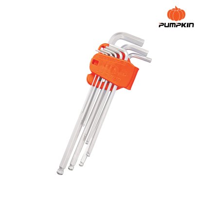 PUMPKIN รุ่น 28562 หกเหลี่ยม S2 ยาวพิเศษหัวบอลแหวน+ANTI SLIP9ตัว/ชุดรุ่น XTREME BALL WITH RING+ANTI SLIP PTT-RBPA รหัส 28562