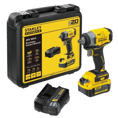 STANLEY รุ่น SBW910M1K-B1 บล็อคกระแทกไร้สาย Brushless 1/2 นิ้ว 280Nm (ครบชุด) พร้อมแบตเตอรี่ 4.0Ah