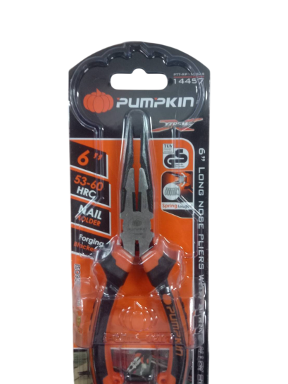 PUMPKIN รุ่น 14457 คีมปากแหลม+สริง 6 นิ้ว รหัส 14457