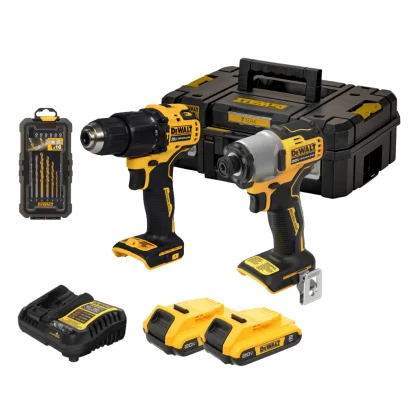 Dewalt รุ่น DCK2214D2TA-B1 ชุดสว่านเเละไขควงกระแทกไร้สาย 20V