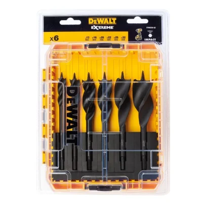 DEWALT รุ่น DT90238-QZ ชุดดอกสว่านเจาะไม้ EXTREME® ความยาว 152 มม. 6 ชิ้น